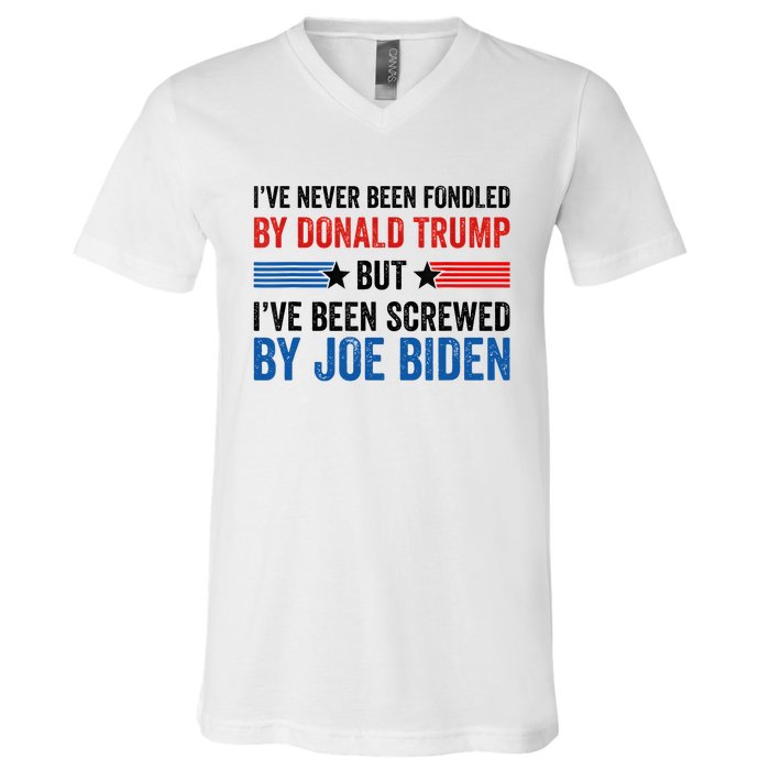 IVe Never Been Fondled By Donald Trump But Joe Biden V-Neck T-Shirt