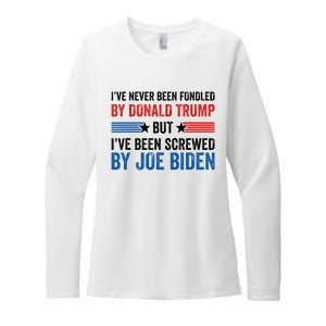 IVe Never Been Fondled By Donald Trump But Joe Biden Womens CVC Long Sleeve Shirt