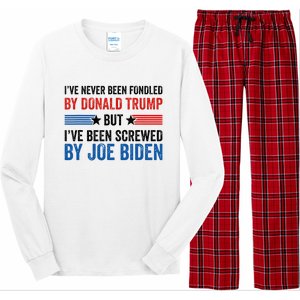 IVe Never Been Fondled By Donald Trump But Joe Biden Long Sleeve Pajama Set