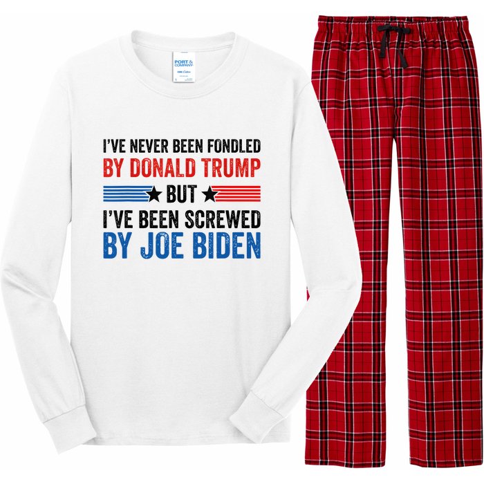 IVe Never Been Fondled By Donald Trump But Joe Biden Long Sleeve Pajama Set