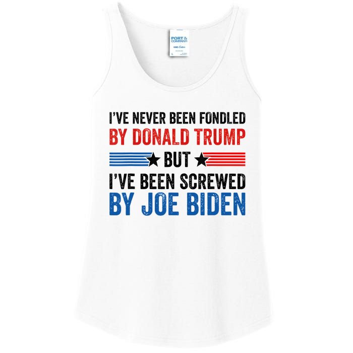 IVe Never Been Fondled By Donald Trump But Joe Biden Ladies Essential Tank