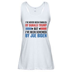 IVe Never Been Fondled By Donald Trump But Joe Biden Ladies Essential Flowy Tank