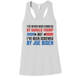 IVe Never Been Fondled By Donald Trump But Joe Biden Women's Racerback Tank