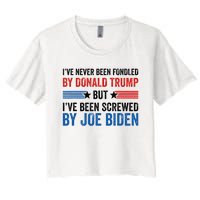 IVe Never Been Fondled By Donald Trump But Joe Biden Women's Crop Top Tee