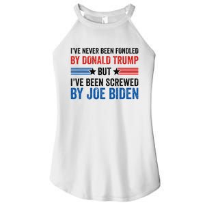 IVe Never Been Fondled By Donald Trump But Joe Biden Women's Perfect Tri Rocker Tank