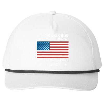 I’Ve Never Been Fondled By Donald Trump But Screwed By Biden Snapback Five-Panel Rope Hat