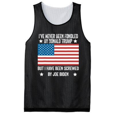 I’Ve Never Been Fondled By Donald Trump But Screwed By Biden Mesh Reversible Basketball Jersey Tank