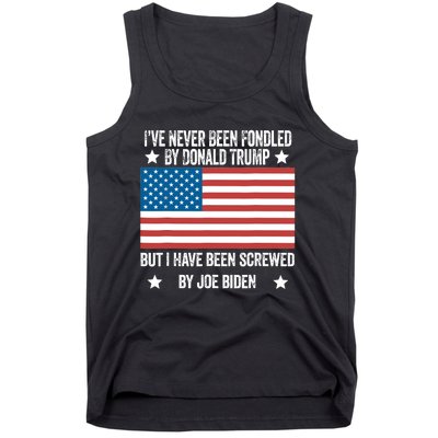 I’Ve Never Been Fondled By Donald Trump But Screwed By Biden Tank Top