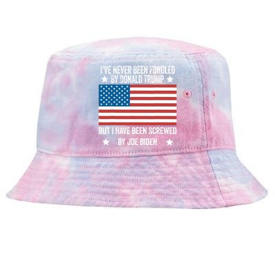 I’Ve Never Been Fondled By Donald Trump But Screwed By Biden Tie-Dyed Bucket Hat