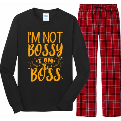 I'm Not Bossy I Am The Boss Gift Long Sleeve Pajama Set