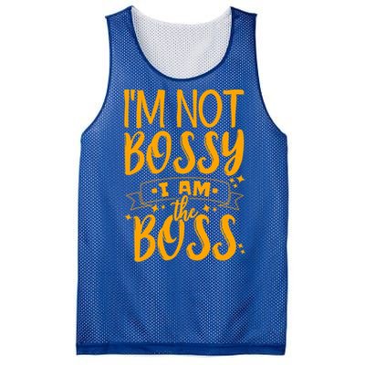 I'm Not Bossy I Am The Boss Gift Mesh Reversible Basketball Jersey Tank