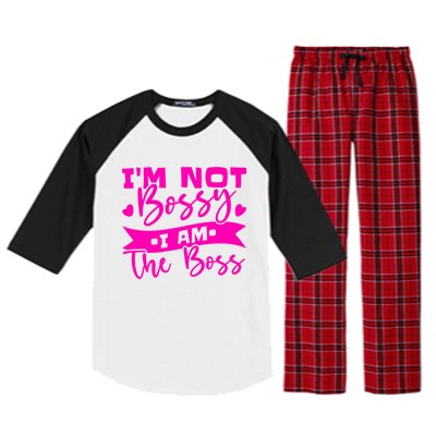 I'm Not Bossy I Am The Boss Gift Raglan Sleeve Pajama Set