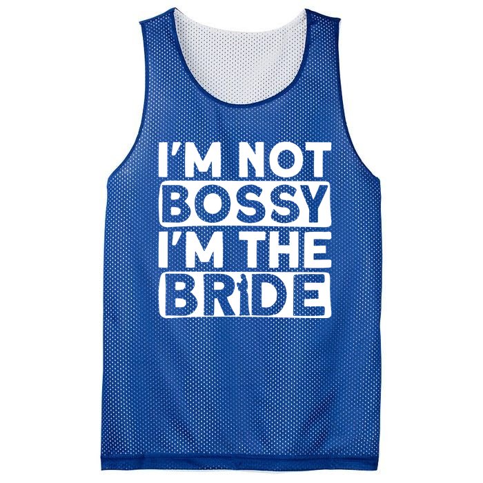 I'm Not Bossy I'm The Bride Meaningful Gift Bride Bachelorette Party Gift Mesh Reversible Basketball Jersey Tank