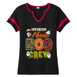 Infusion Nurse Boo Crew Rn Squad Halloween Matching Great Gift Ladies Halftime Notch Neck Tee