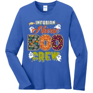 Infusion Nurse Boo Crew Rn Squad Halloween Matching Great Gift Ladies Long Sleeve Shirt