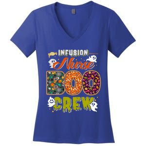 Infusion Nurse Boo Crew Rn Squad Halloween Matching Great Gift Women's V-Neck T-Shirt