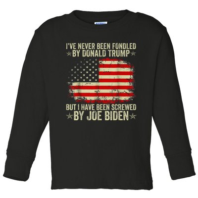 I’Ve Never Been Fondled By Donald Trump Toddler Long Sleeve Shirt