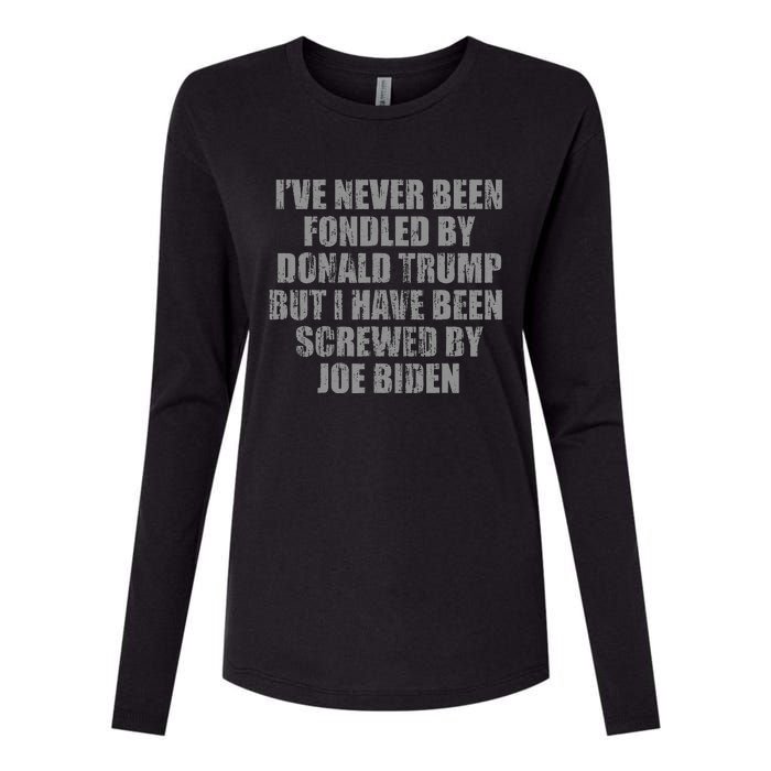 I’ve Never Been Fondled By Donald Trump But I Have Been  Womens Cotton Relaxed Long Sleeve T-Shirt