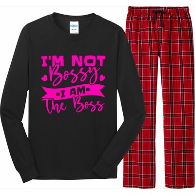 I'm Not Bossy I Am The Boss Gift Long Sleeve Pajama Set