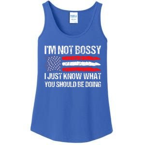 Im Not B.ossy I Just Know What You Should Be Doing Funny Ladies Essential Tank