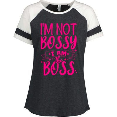 I'm Not Bossy I Am The Boss Great Gift Enza Ladies Jersey Colorblock Tee