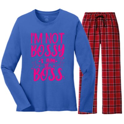 I'm Not Bossy I Am The Boss Great Gift Women's Long Sleeve Flannel Pajama Set 