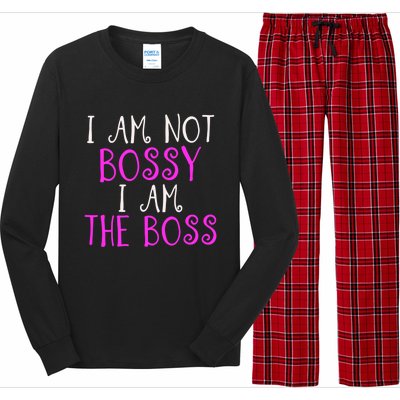 I'm Not Bossy I Am The Boss Work Humor Gift Long Sleeve Pajama Set