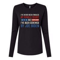 IVe Never Been Fondled By Donald Trump But Joe Biden Womens Cotton Relaxed Long Sleeve T-Shirt