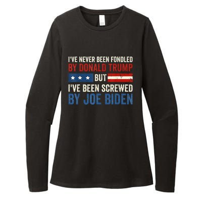 IVe Never Been Fondled By Donald Trump But Joe Biden Womens CVC Long Sleeve Shirt