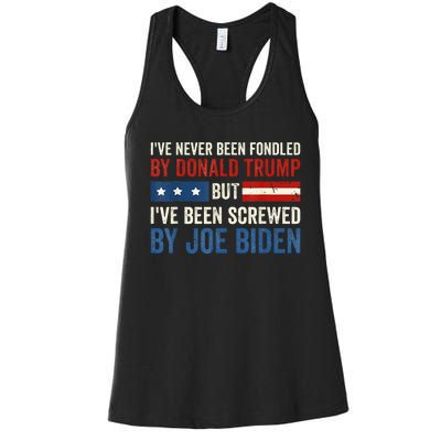 IVe Never Been Fondled By Donald Trump But Joe Biden Women's Racerback Tank