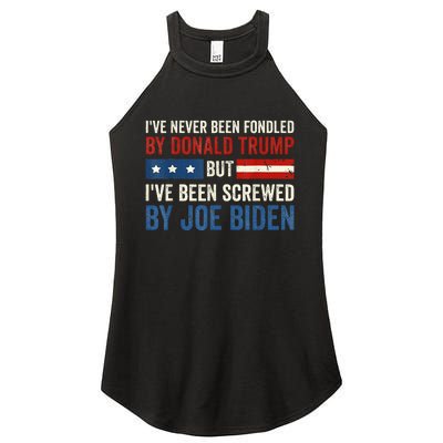 IVe Never Been Fondled By Donald Trump But Joe Biden Women's Perfect Tri Rocker Tank