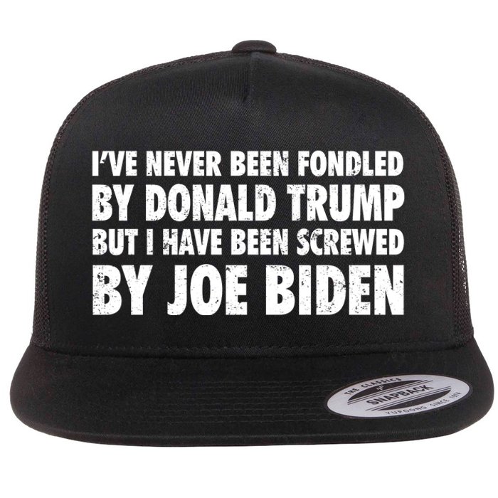 I’ve Never Been Fondled By Donald Trump Flat Bill Trucker Hat