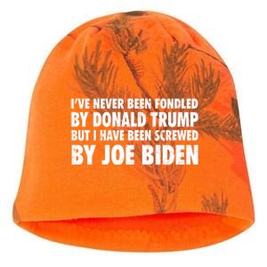 I’ve Never Been Fondled By Donald Trump Kati - Camo Knit Beanie