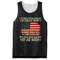 I’Ve Never Been Fondled By Donald Trump But Screwed By Biden Mesh Reversible Basketball Jersey Tank