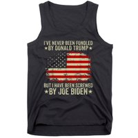 I’Ve Never Been Fondled By Donald Trump But Screwed By Biden Tank Top