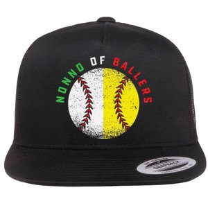 Italian Nonno Baseball Softball Grandson Granddaughter Team Flat Bill Trucker Hat