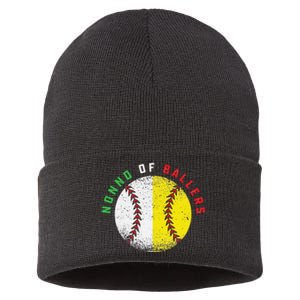 Italian Nonno Baseball Softball Grandson Granddaughter Team Sustainable Knit Beanie