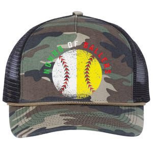 Italian Nonno Baseball Softball Grandson Granddaughter Team Retro Rope Trucker Hat Cap