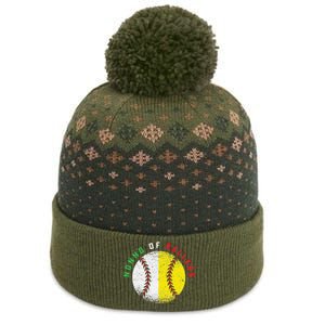 Italian Nonno Baseball Softball Grandson Granddaughter Team The Baniff Cuffed Pom Beanie