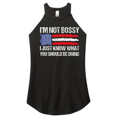 Im Not Bossy I Just Know What You Should Be Doing Funny Women’s Perfect Tri Rocker Tank