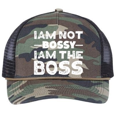 I'm Not Bossy I Am The Boss 'S Entrepreneur Gift Retro Rope Trucker Hat Cap