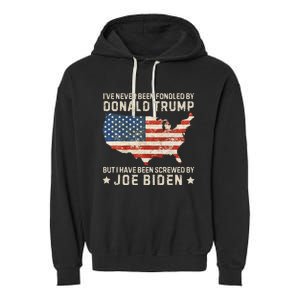 IVe Never Been Fondled By Donald Trump But Joe Biden Garment-Dyed Fleece Hoodie