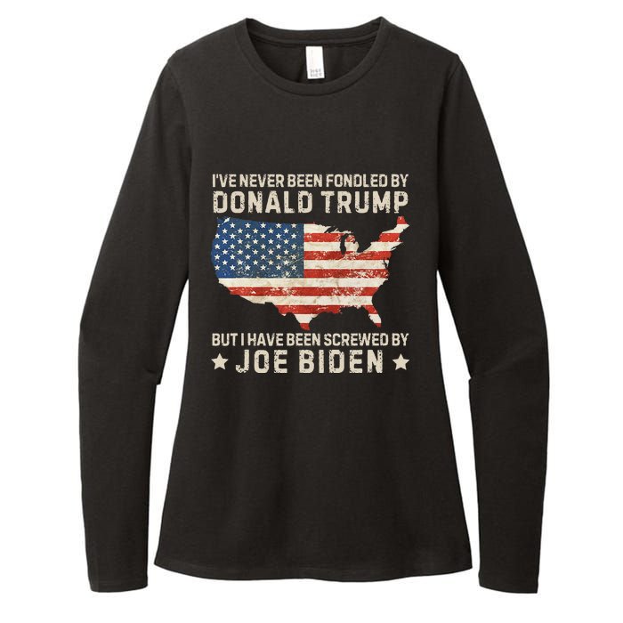 IVe Never Been Fondled By Donald Trump But Joe Biden Womens CVC Long Sleeve Shirt