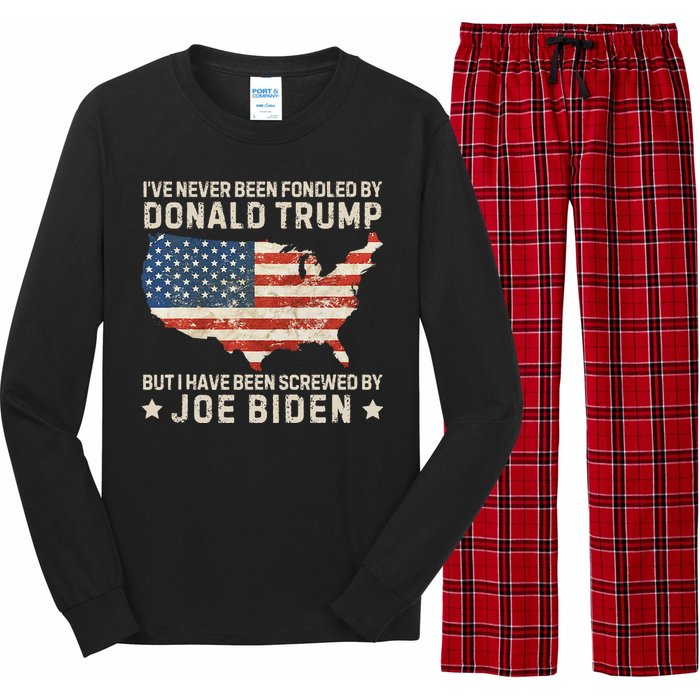 IVe Never Been Fondled By Donald Trump But Joe Biden Long Sleeve Pajama Set