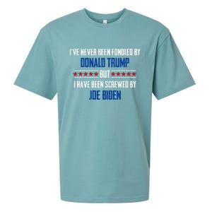 I’ve Never Been Fondled By Donald Trump But I Have Been Screwed By Joe Biden Sueded Cloud Jersey T-Shirt