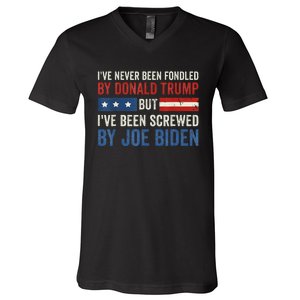 IVe Never Been Fondled By Trump But Joe Biden V-Neck T-Shirt