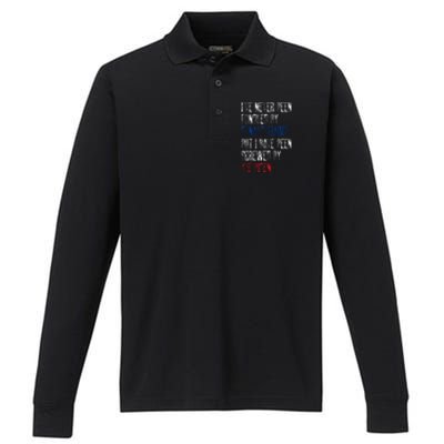 I’Ve Never Been Fondled By Donald Trump But Screwed By Biden Performance Long Sleeve Polo