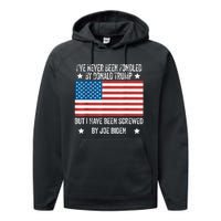 I’Ve Never Been Fondled By Donald Trump But Screwed By Biden Performance Fleece Hoodie