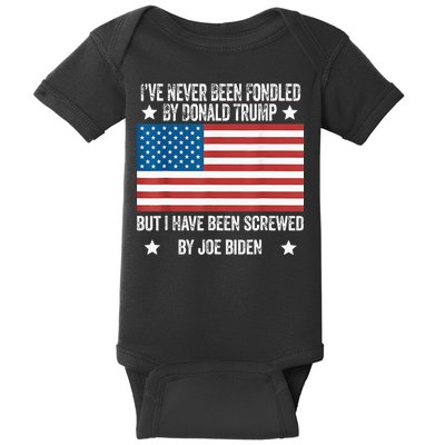 I’Ve Never Been Fondled By Donald Trump But Screwed By Biden Baby Bodysuit