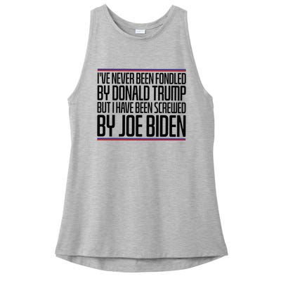 IVe Never Been Fondled By Donald Trump But I Have Been Ladies PosiCharge Tri-Blend Wicking Tank